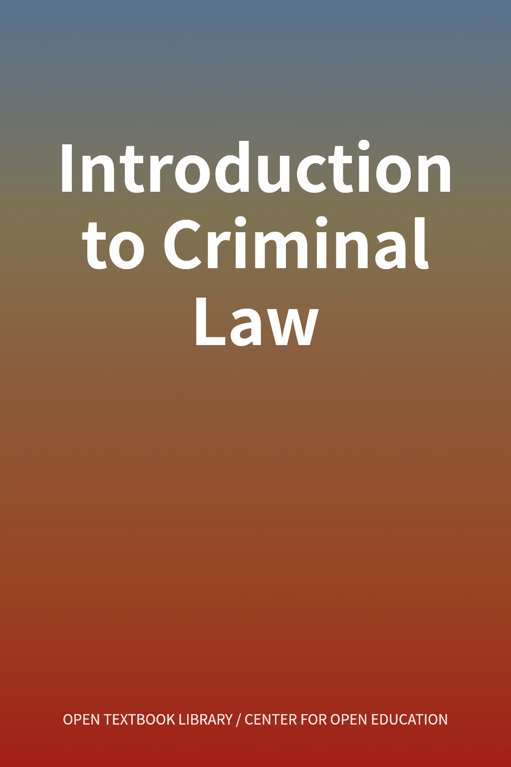 Introduction to Criminal Law cover