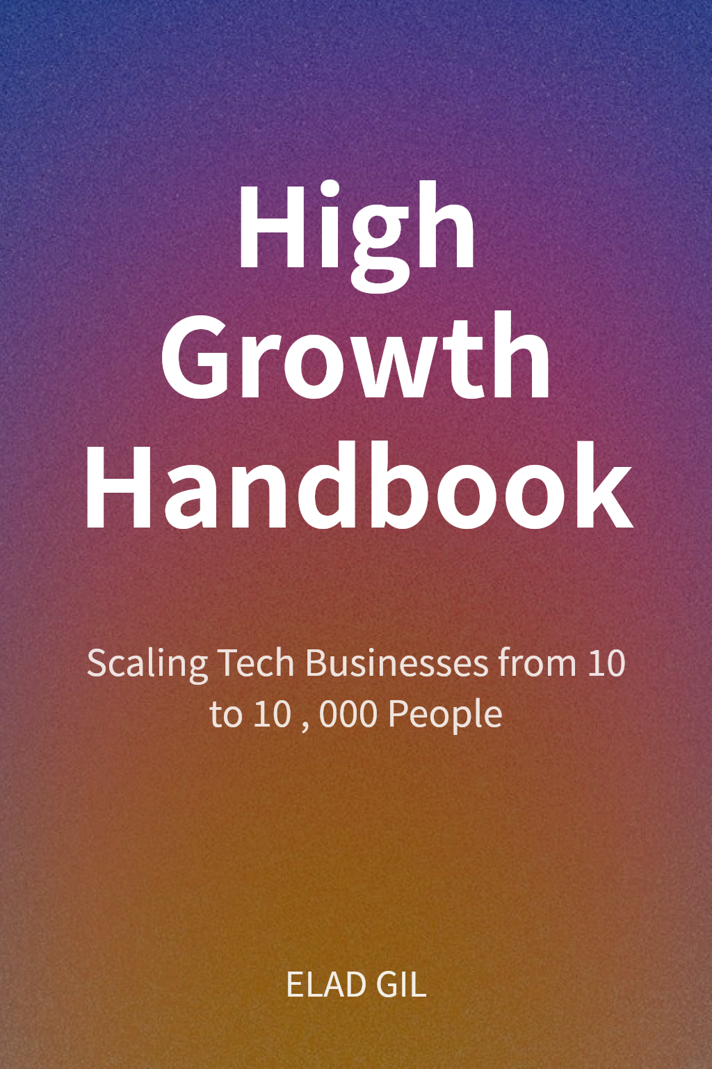 High Growth Handbook cover