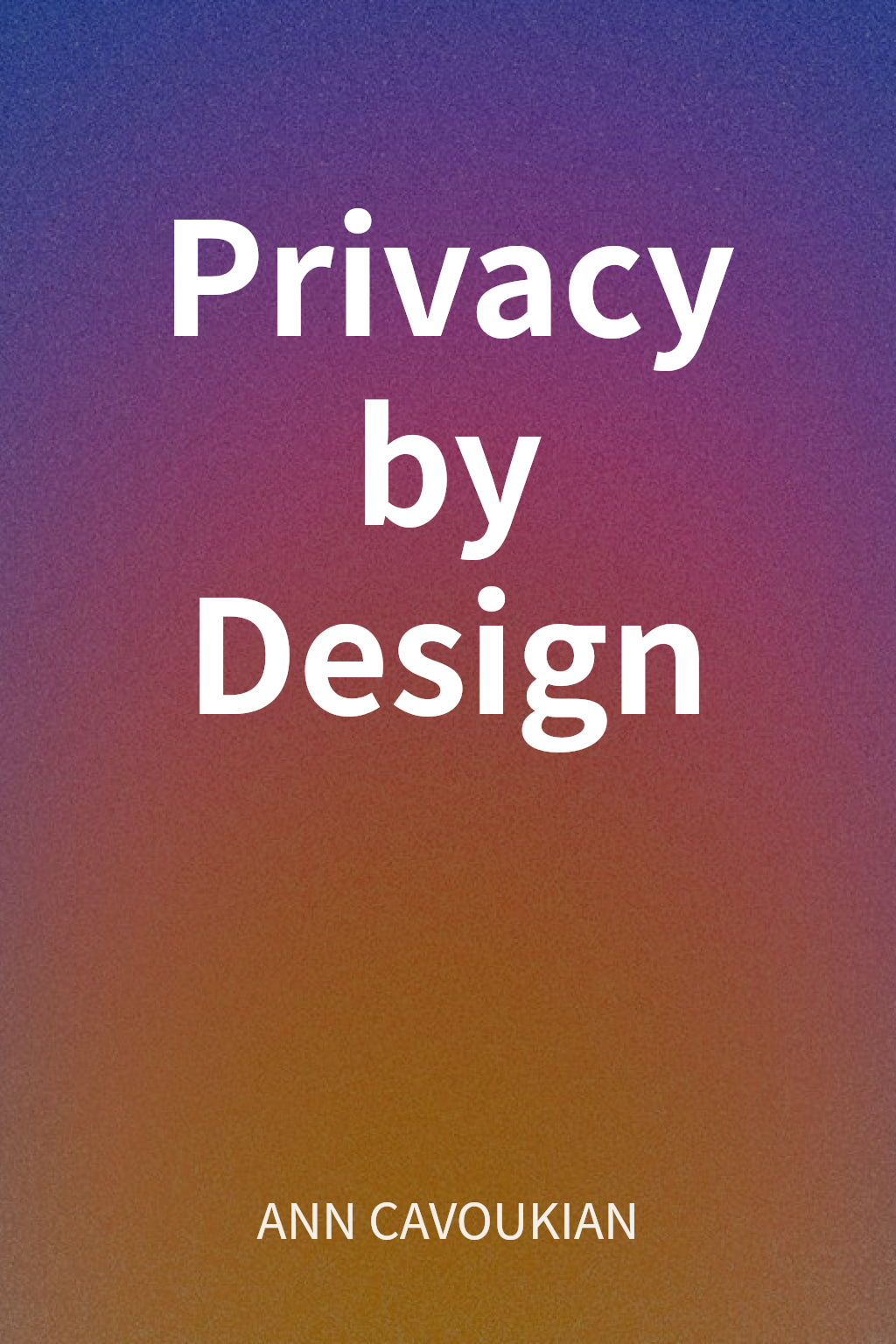 Privacy by Design cover