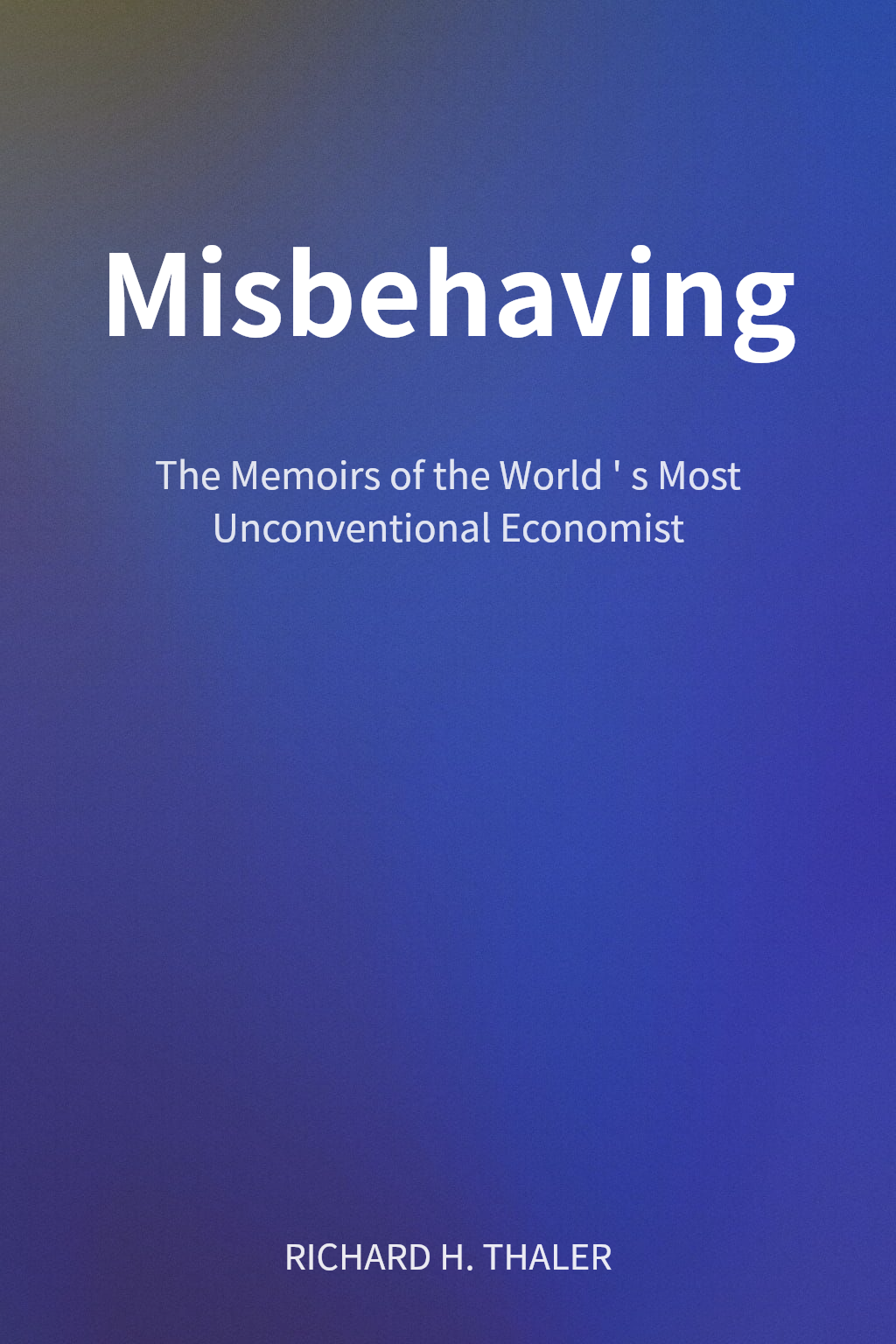 Misbehaving cover