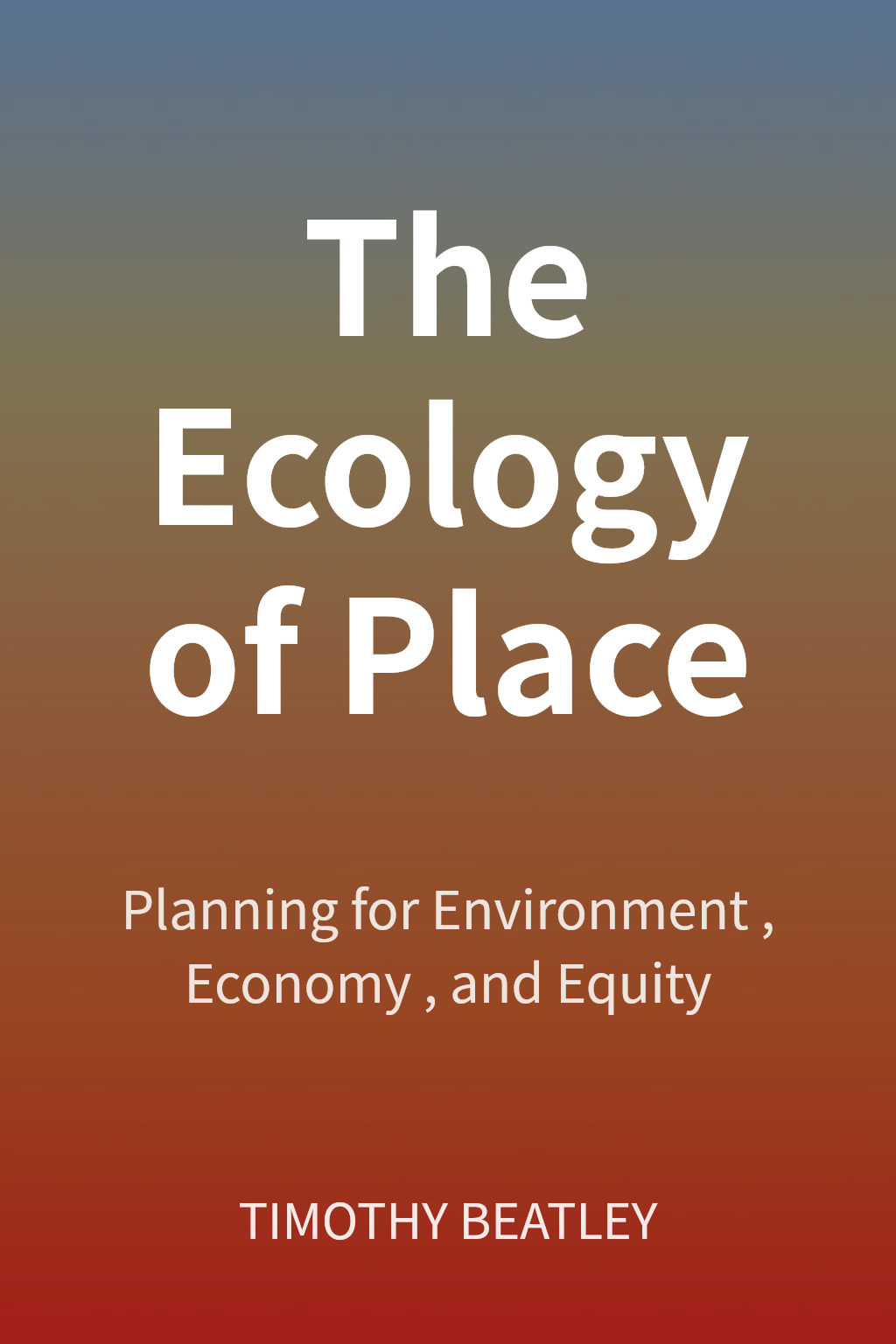 The Ecology of Place cover
