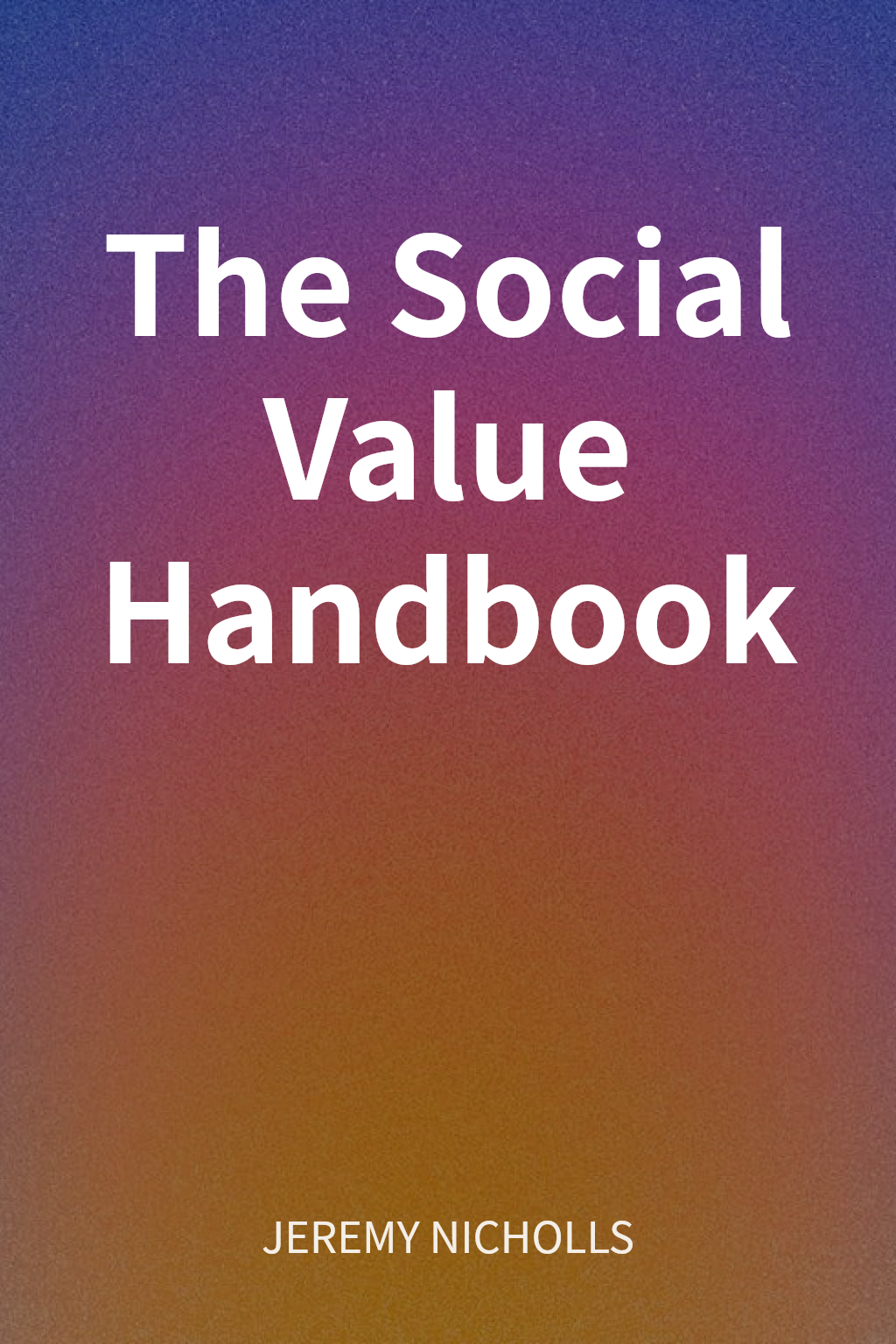 The Social Value Handbook cover