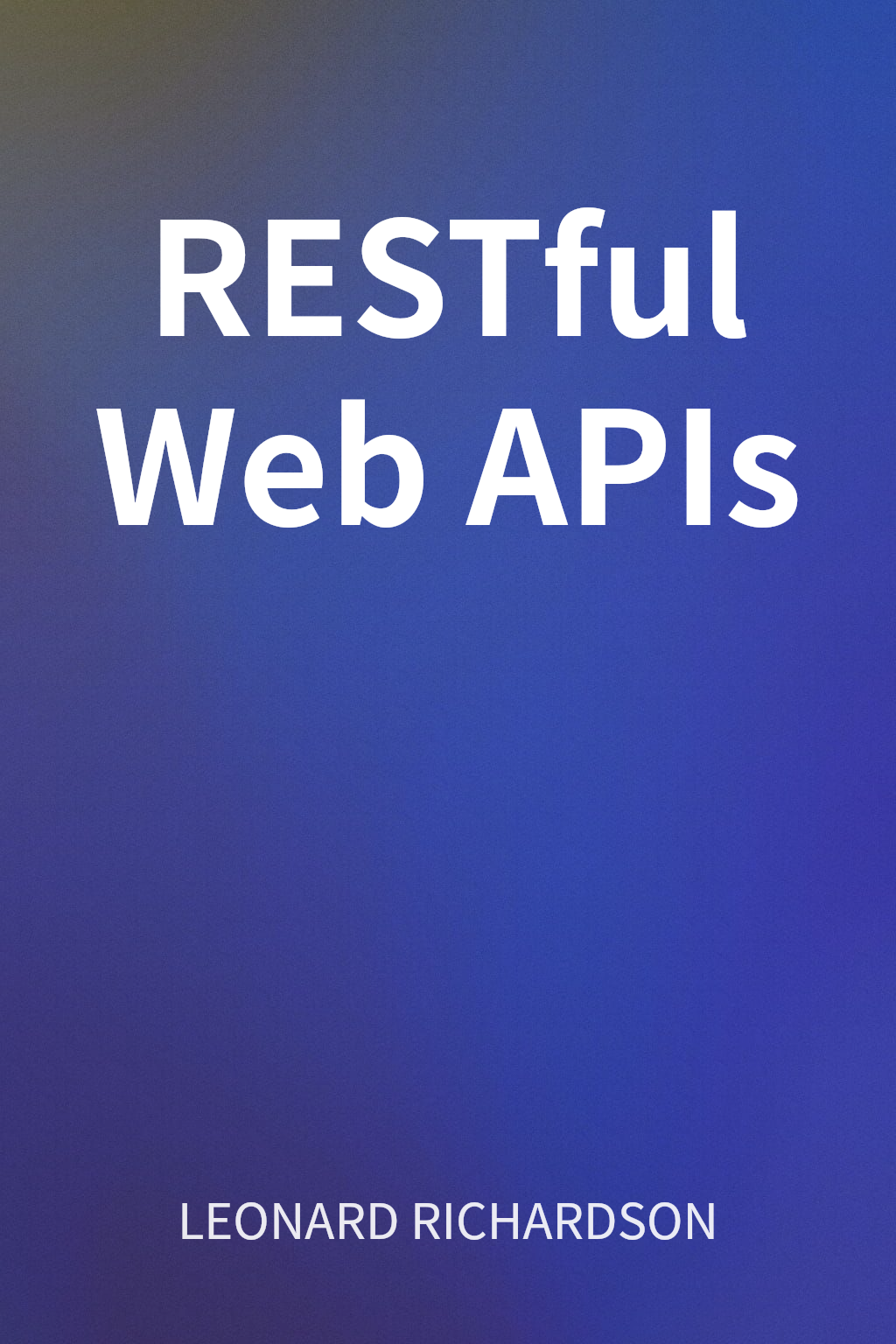 RESTful Web APIs cover
