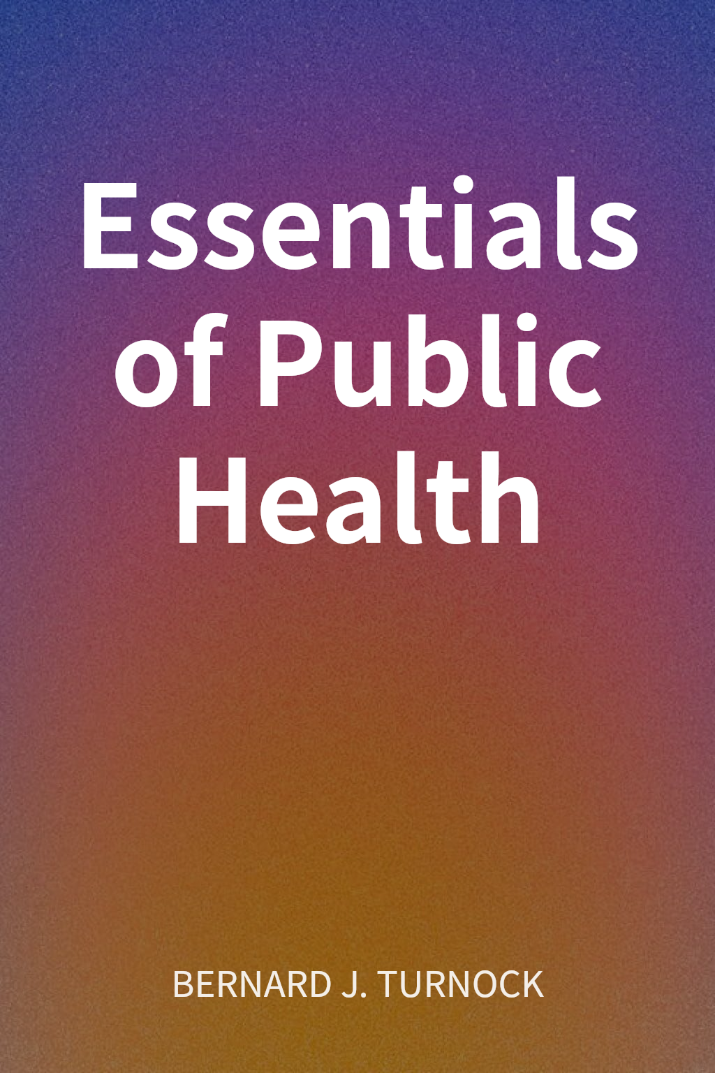 Essentials of Public Health cover