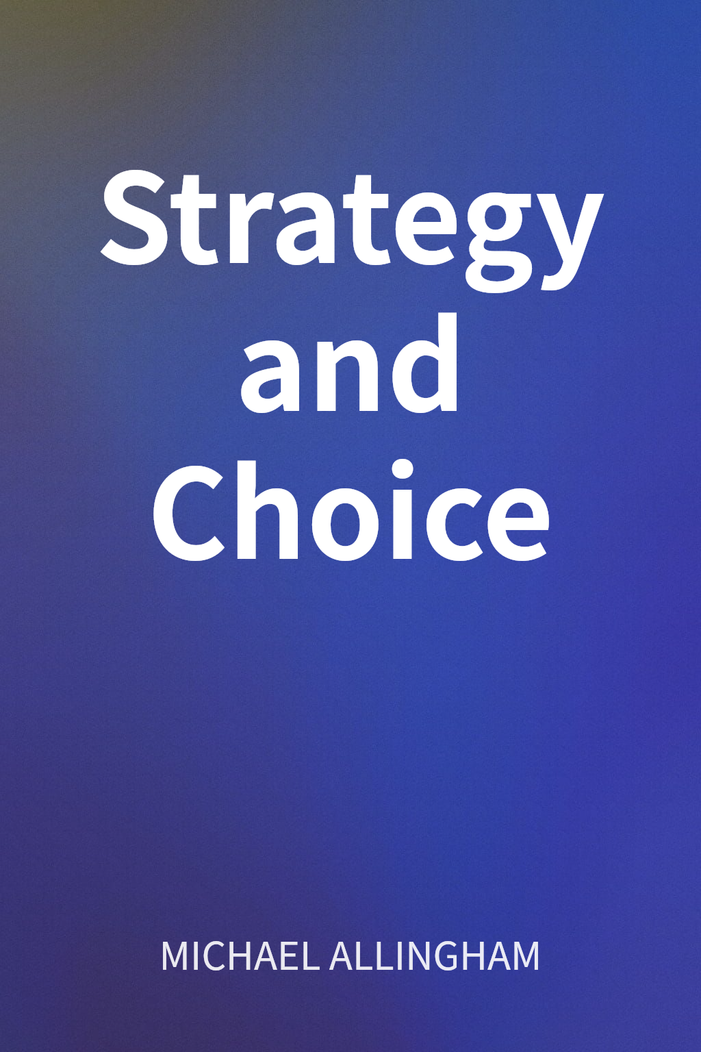 Strategy and Choice cover