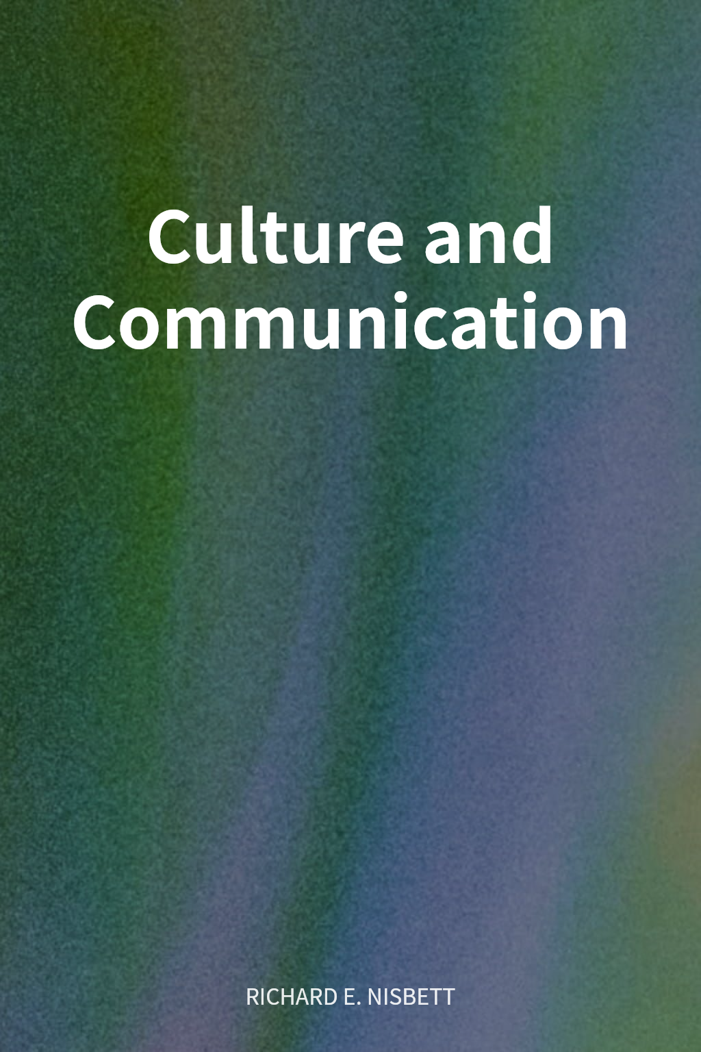 Culture and Communication cover