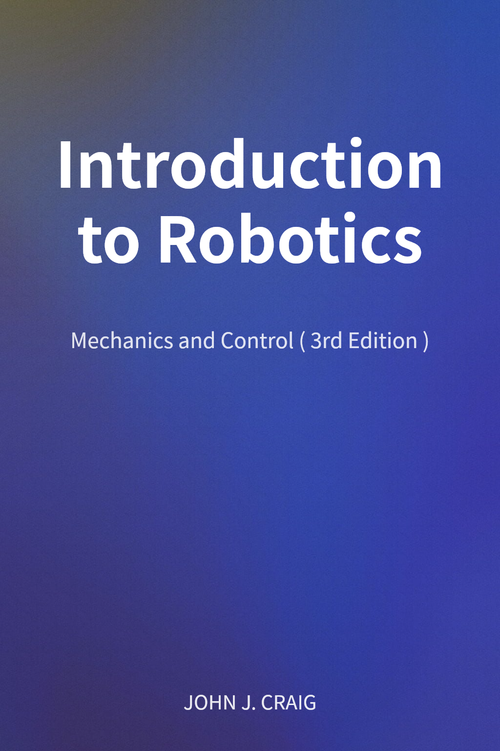 Introduction to Robotics cover