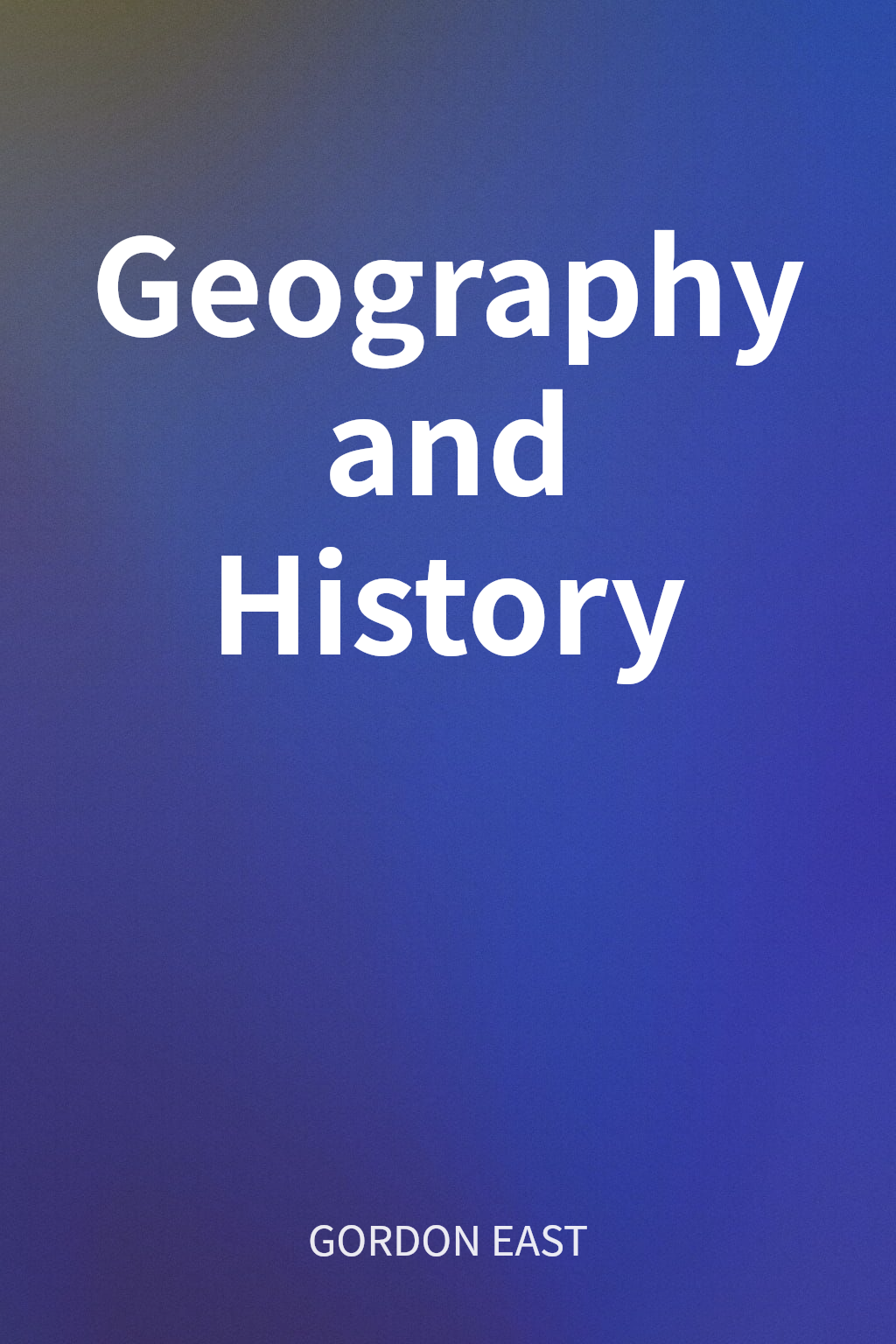 Geography and History cover