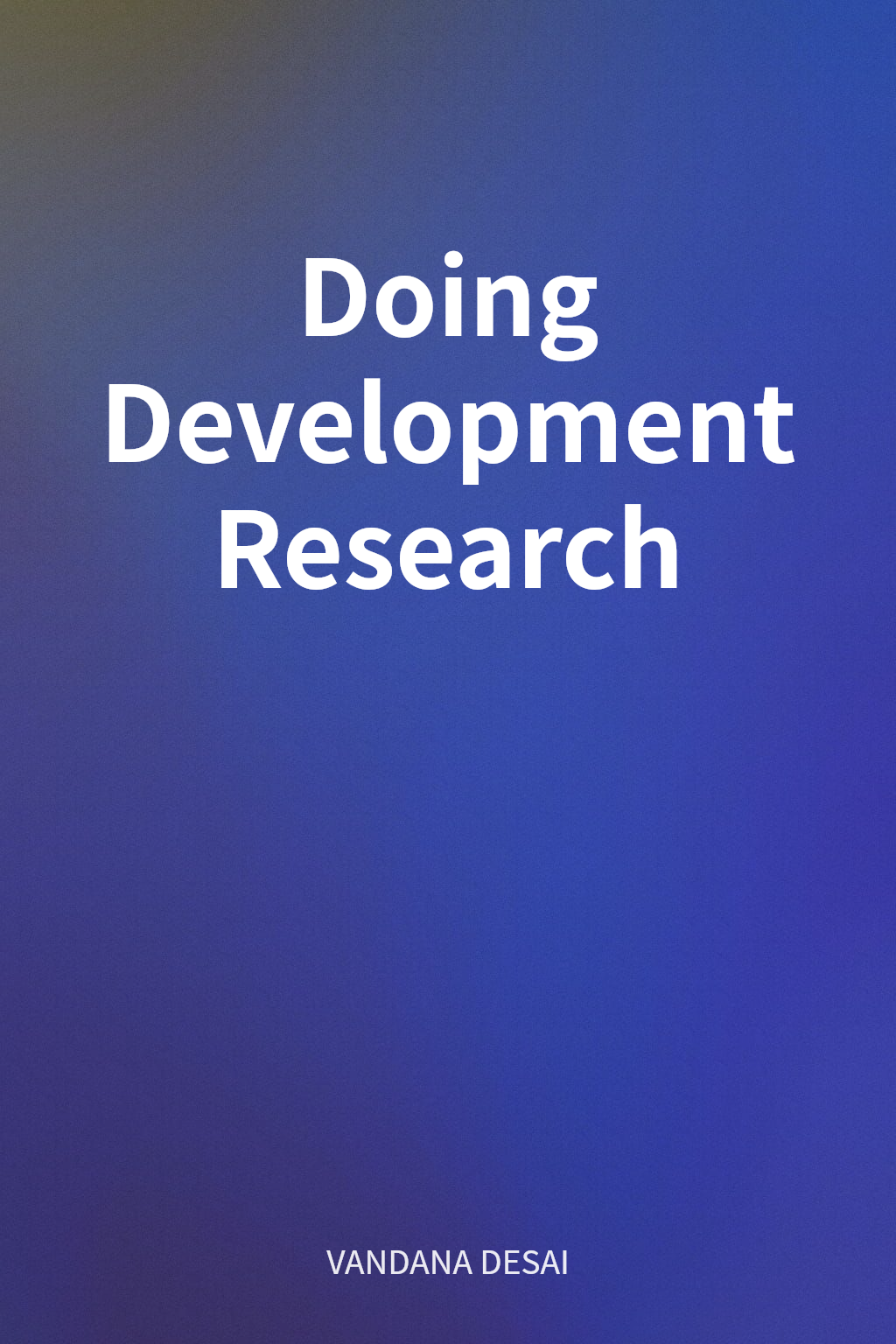 Doing Development Research cover