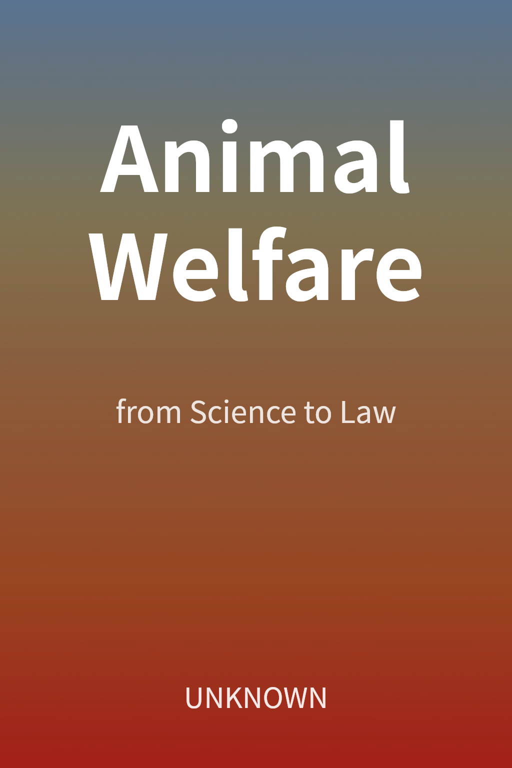 Animal Welfare cover