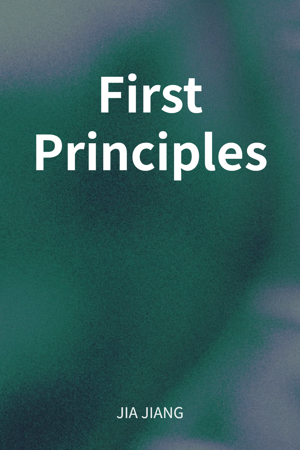 First Principles cover