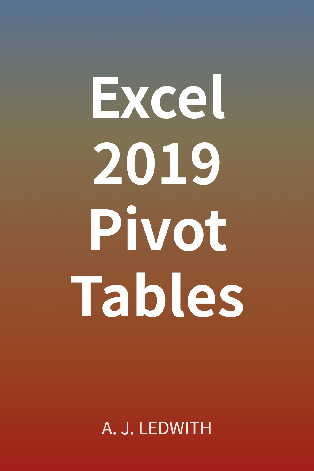 Excel 2019 Pivot Tables cover