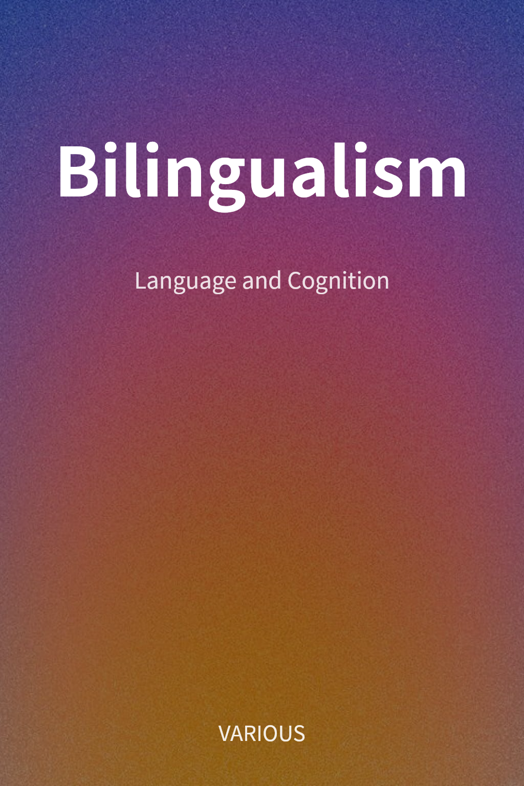 Bilingualism cover