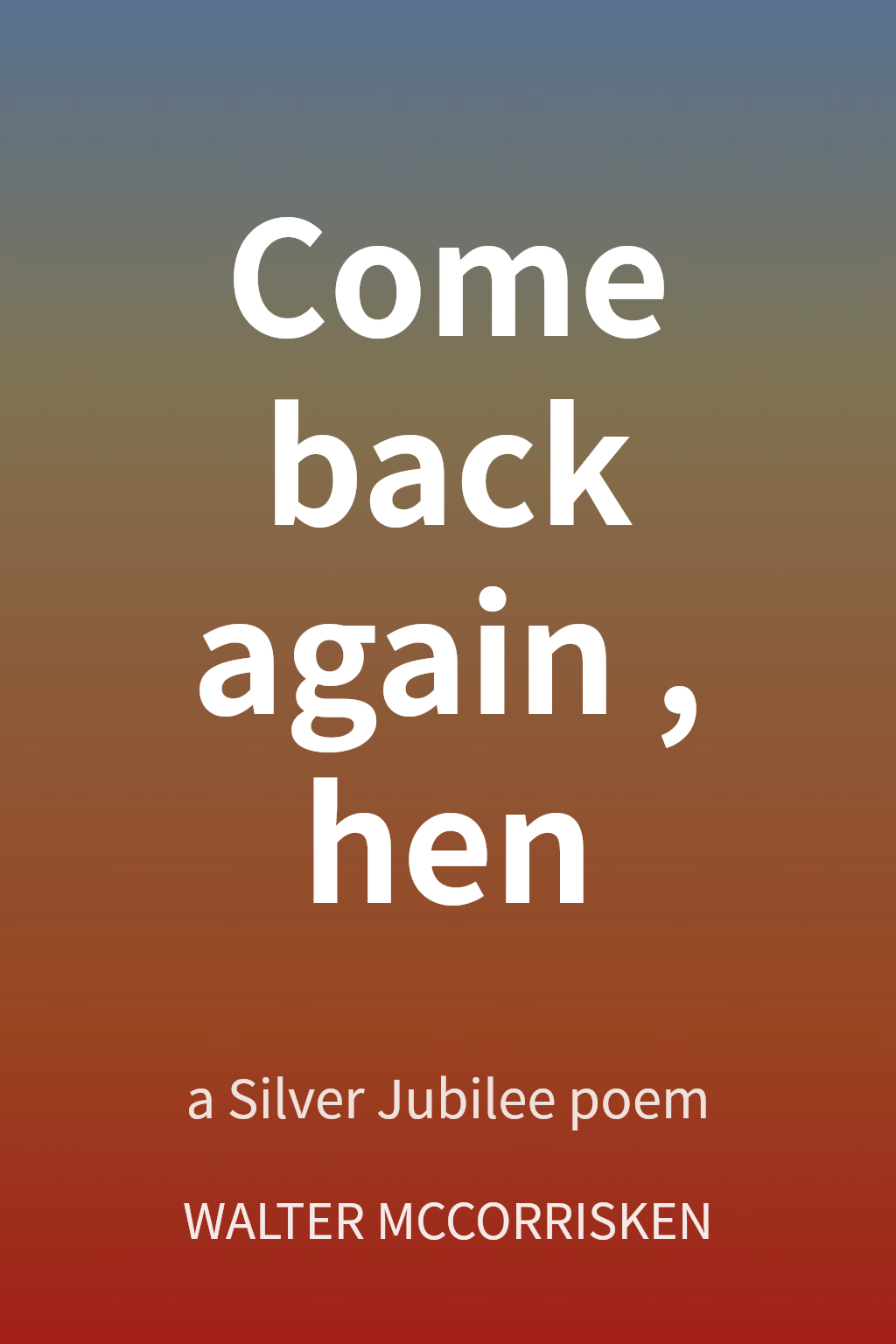 Come back again, hen 封面