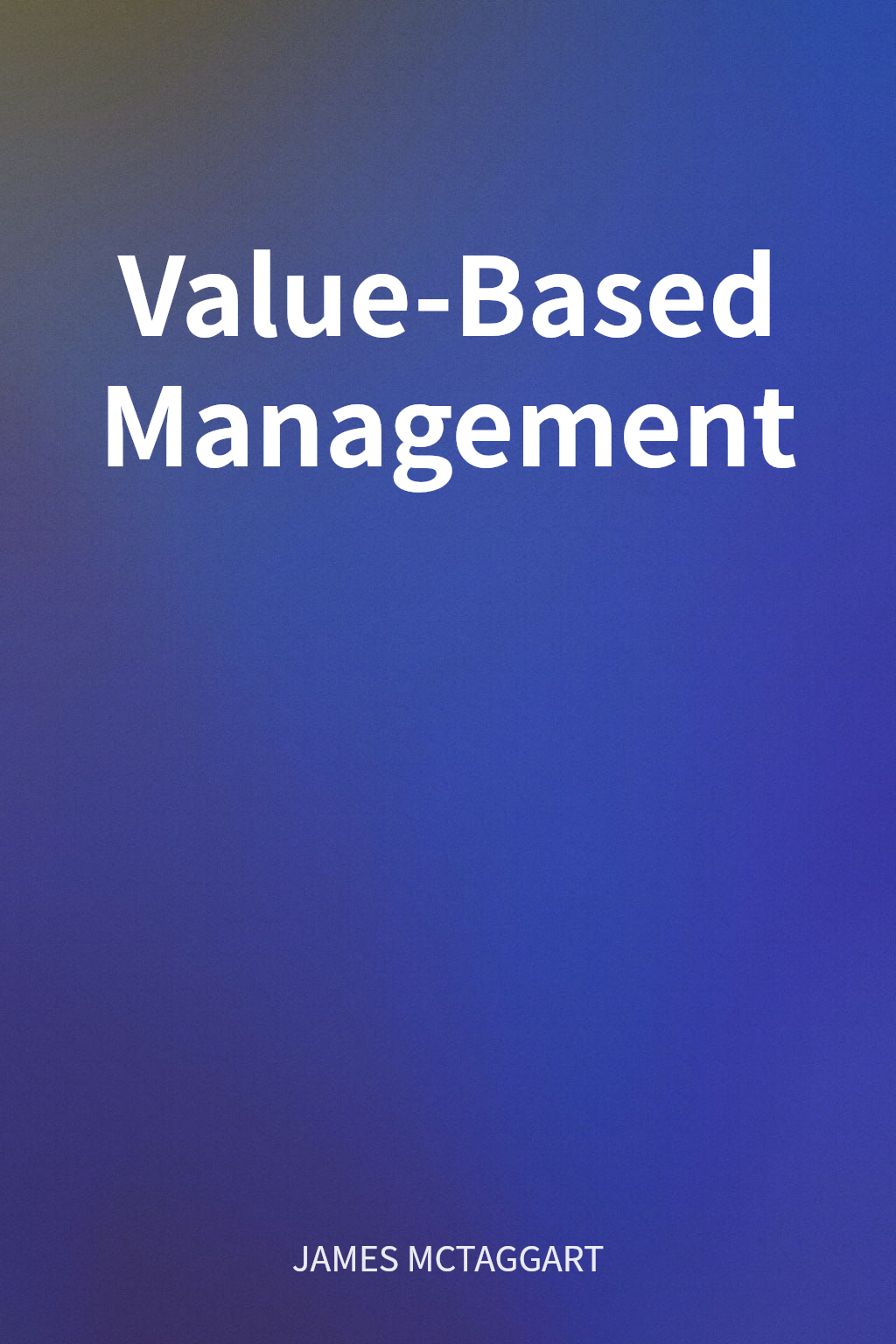 Value-Based Management cover