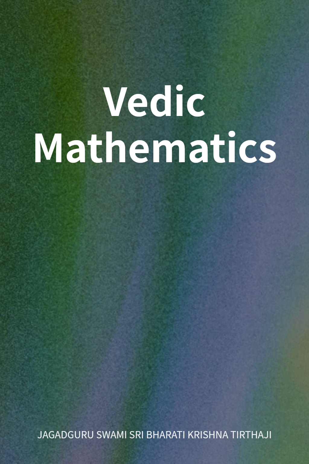 Vedic Mathematics cover