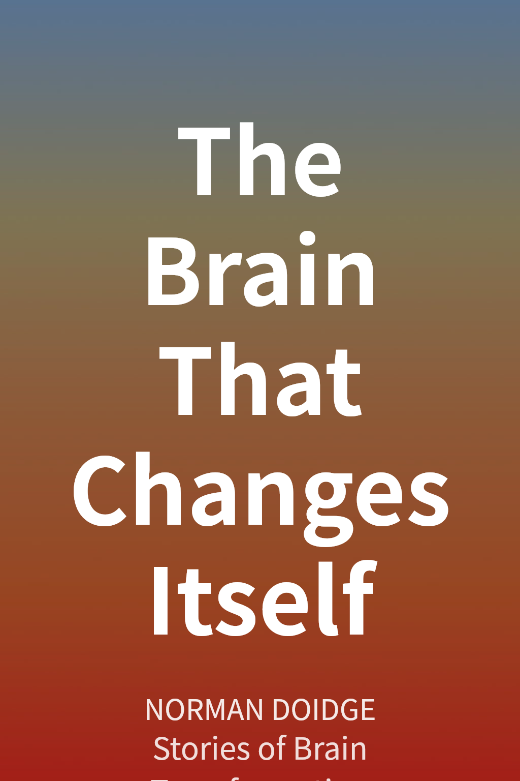 The Brain That Changes Itself cover