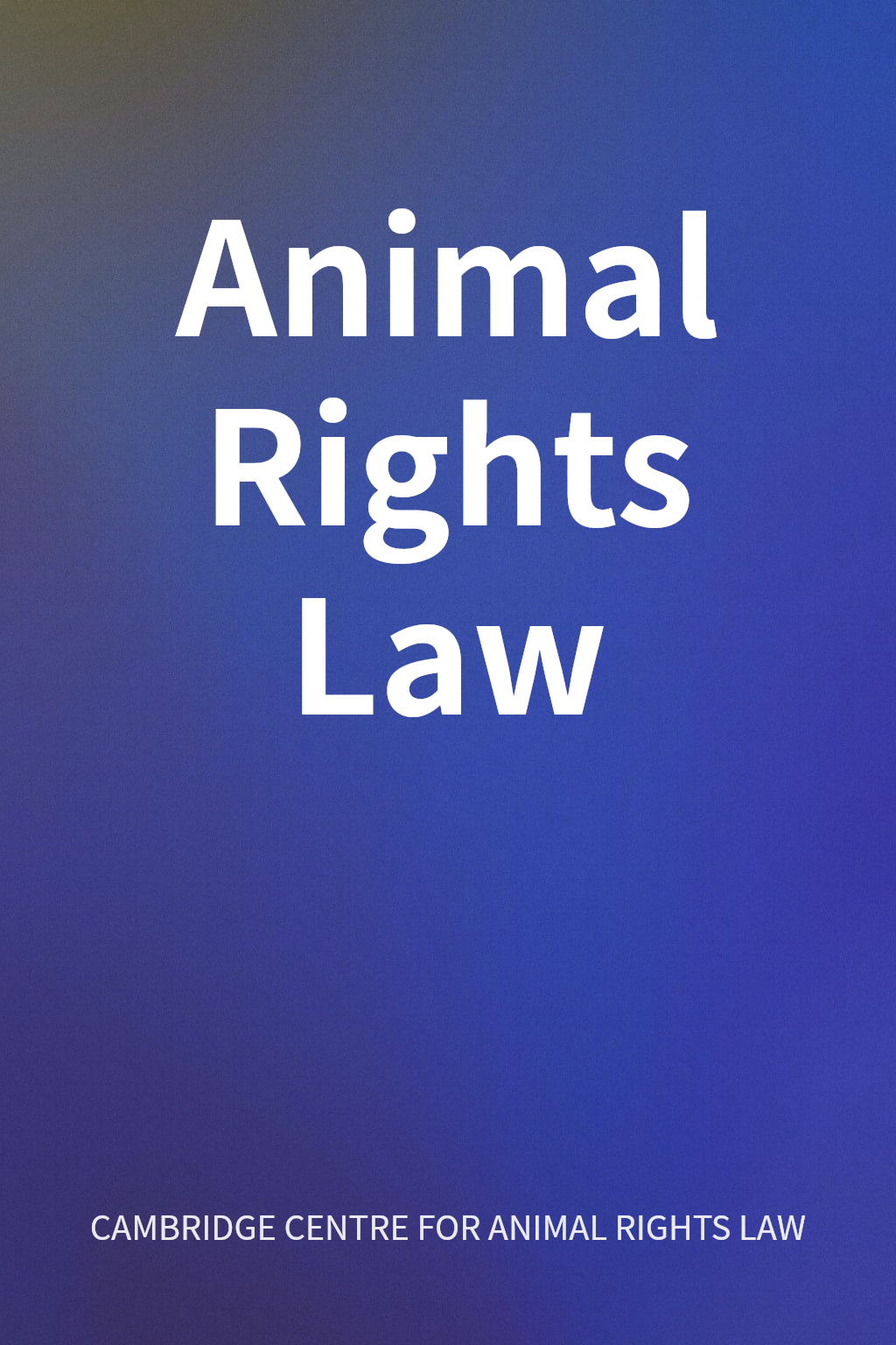 Animal Rights Law cover