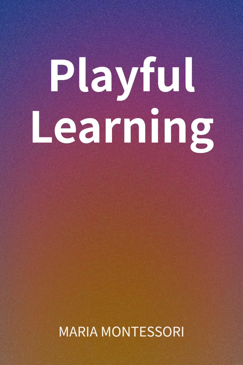 Playful Learning cover