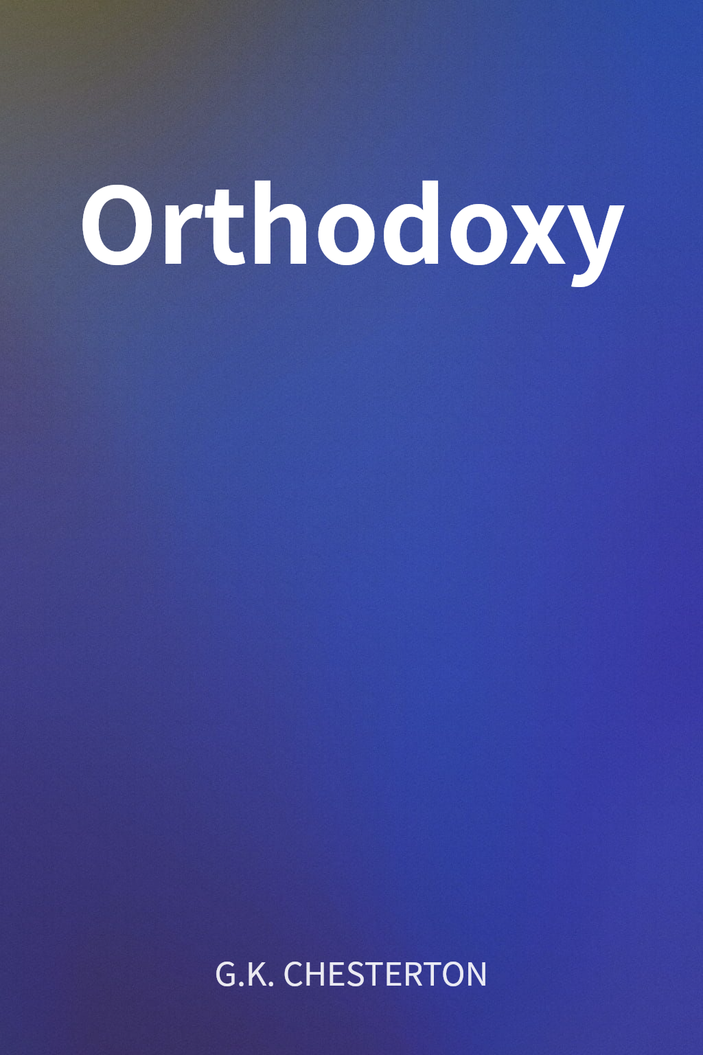 Orthodoxy cover