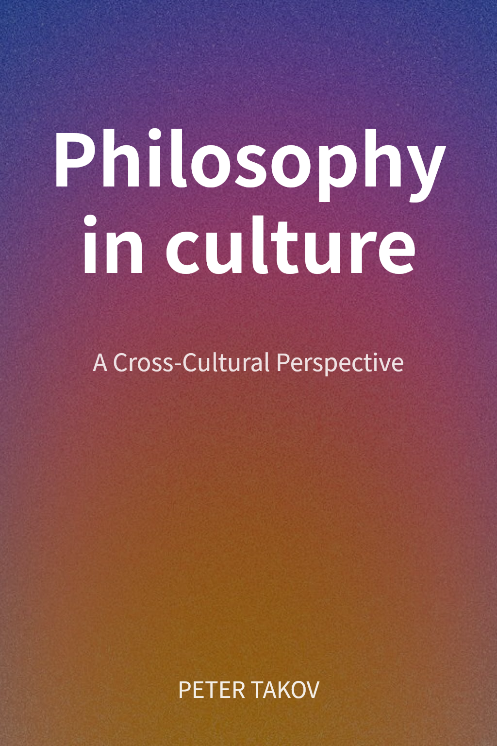 Philosophy in culture cover