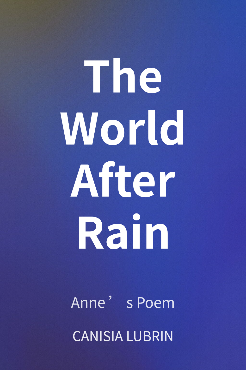 The World After Rain cover