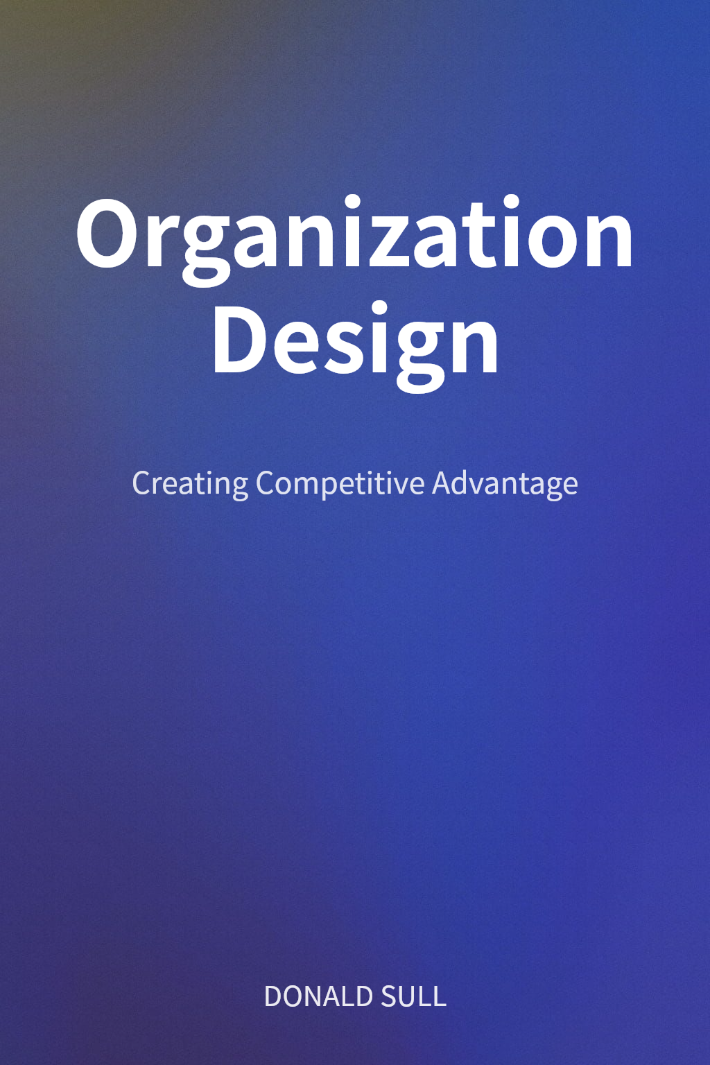 Organization Design cover