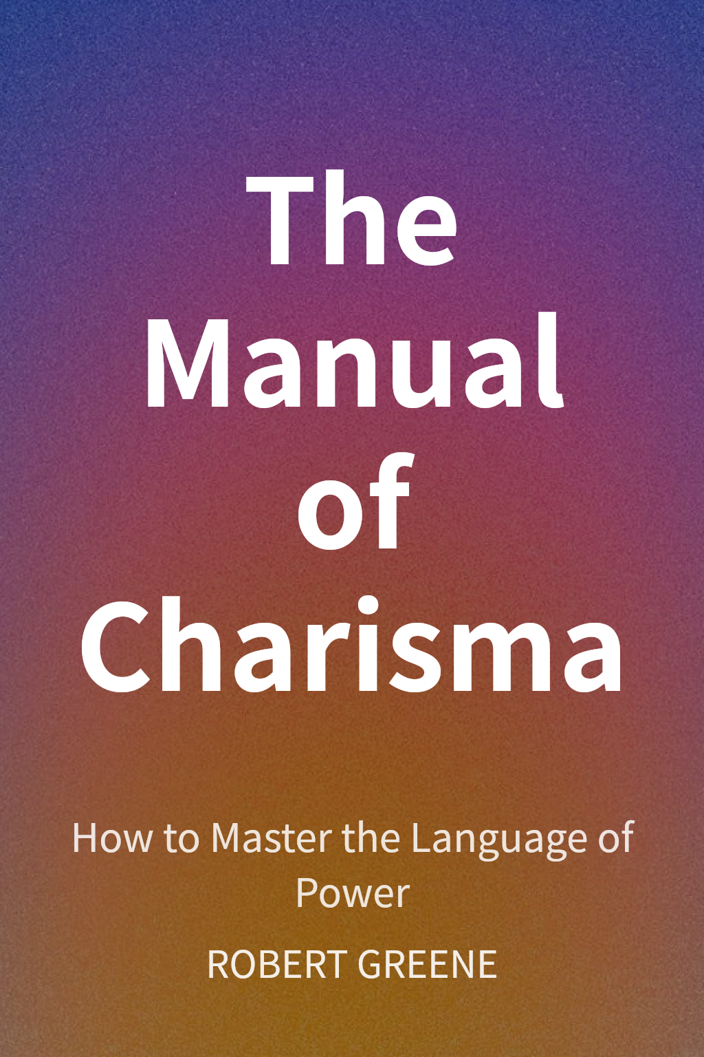 The Manual of Charisma cover