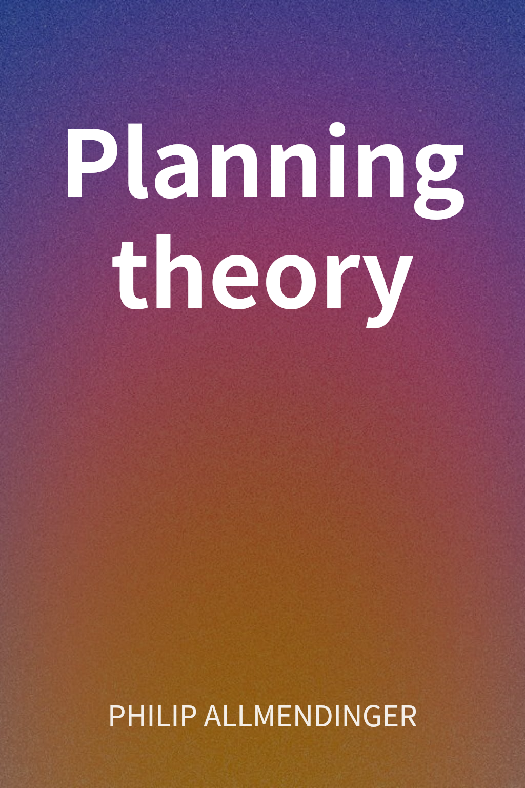 Planning theory cover