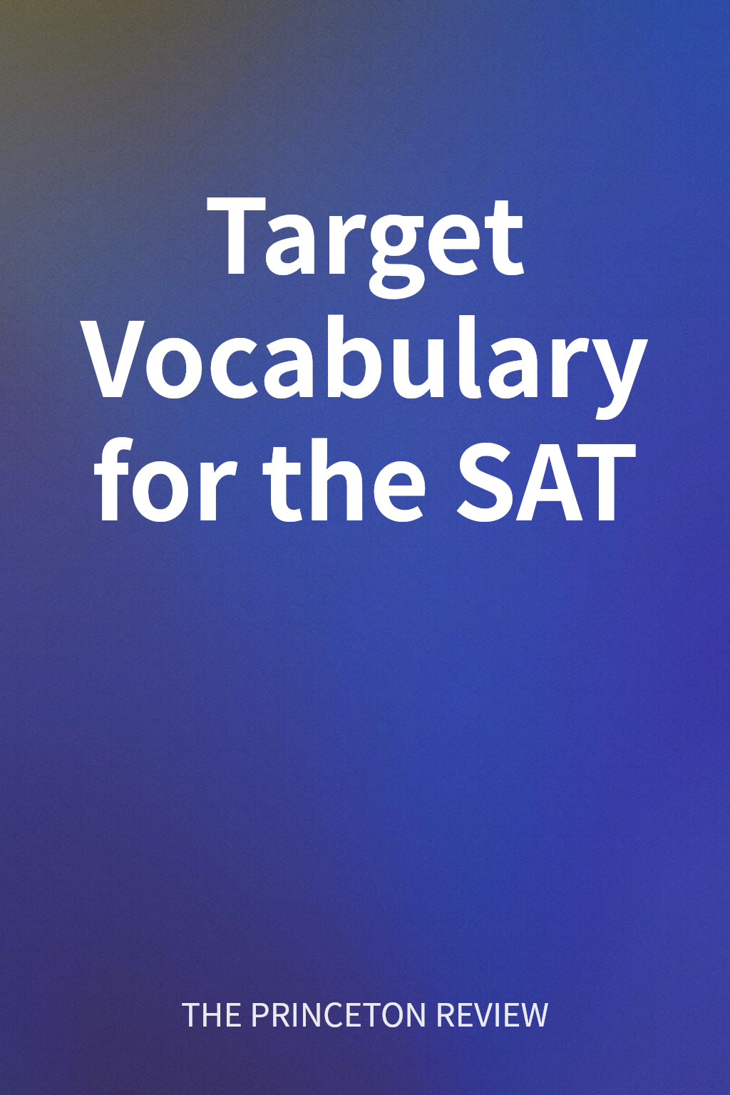 Target Vocabulary for the SAT cover