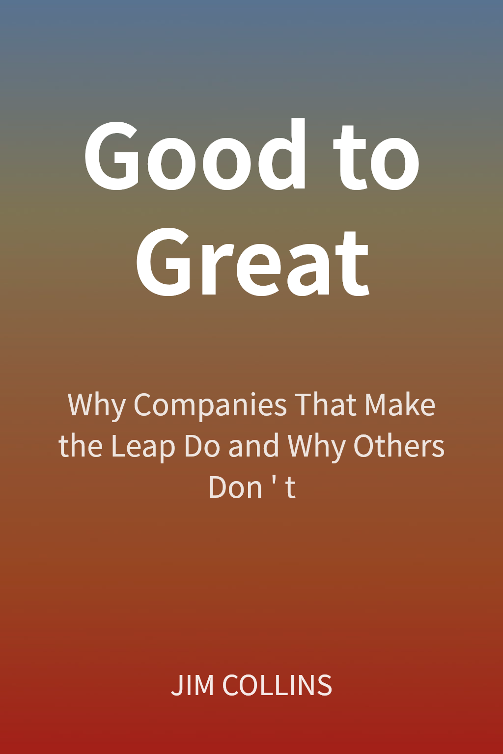 Good to Great cover