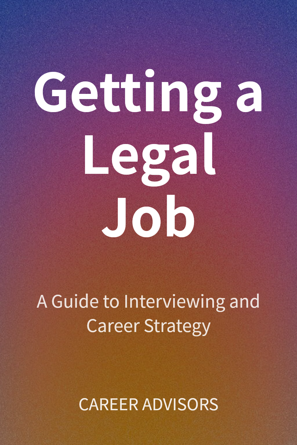Getting a Legal Job cover