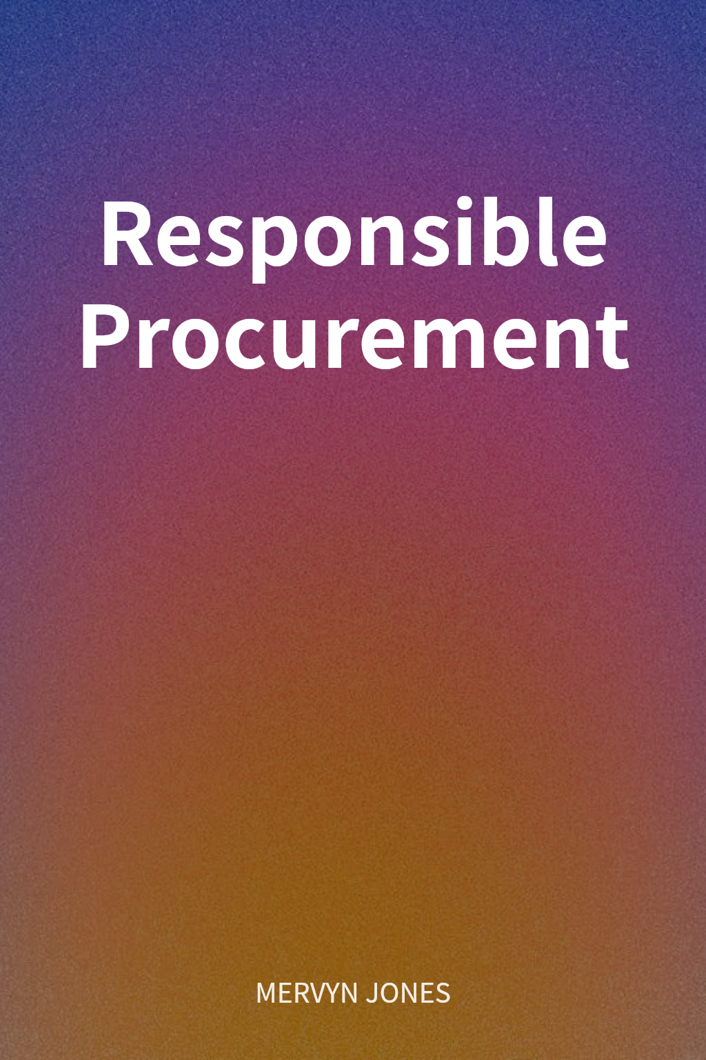 Responsible Procurement cover