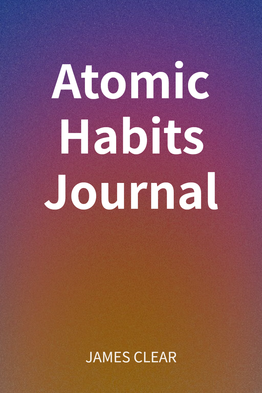 Atomic Habits Journal cover
