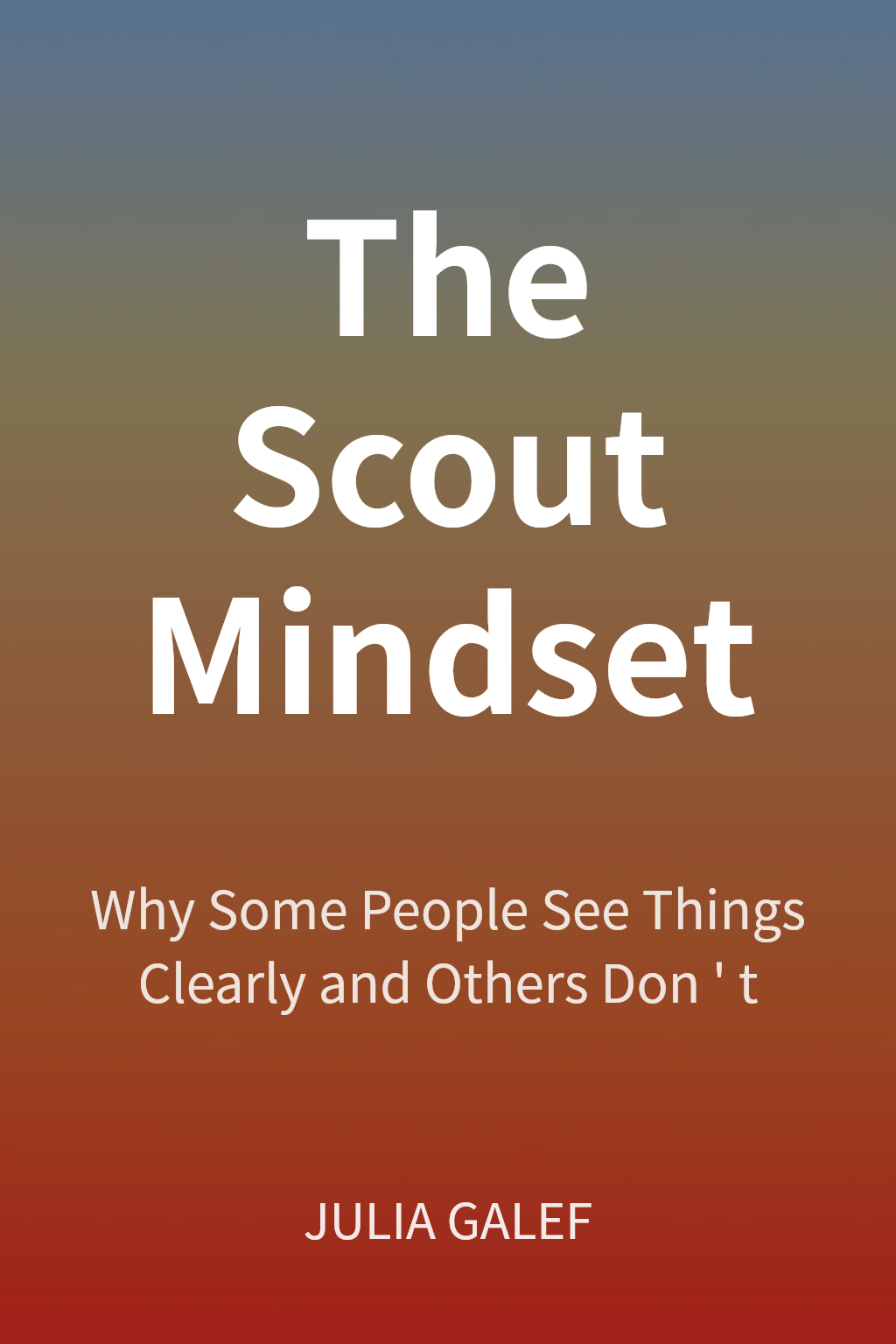 The Scout Mindset cover