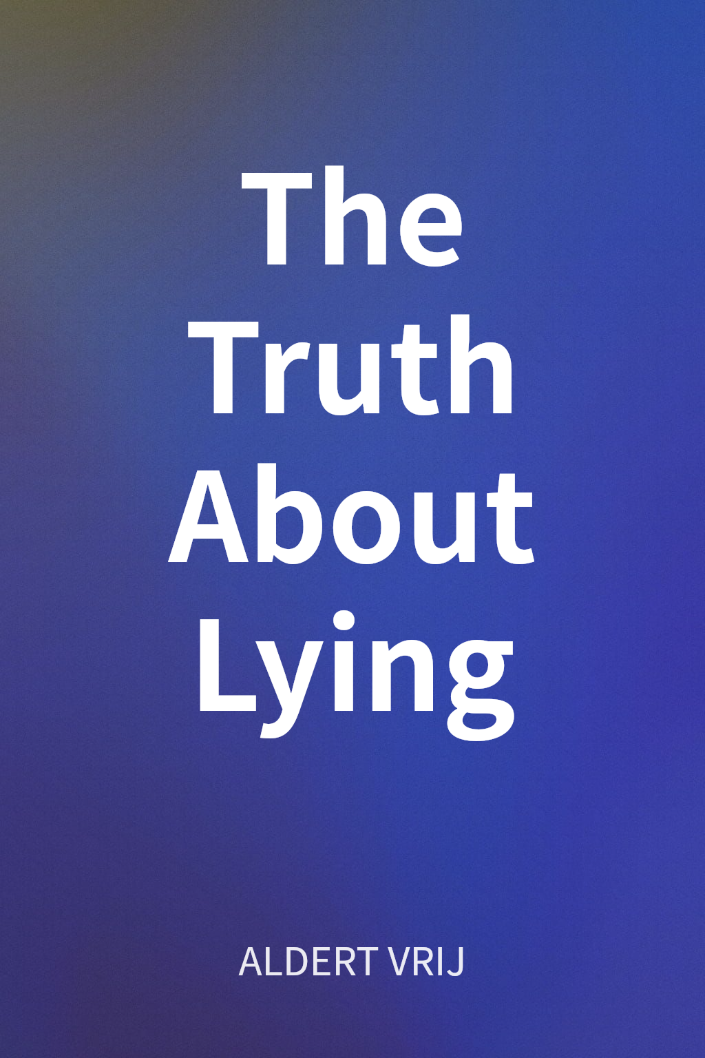 The Truth About Lying cover