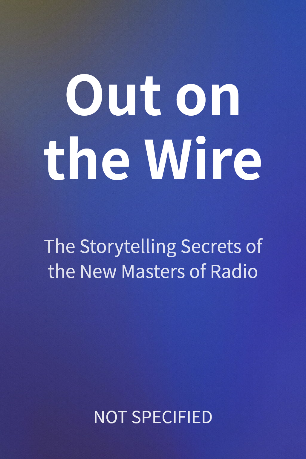 Out on the Wire cover