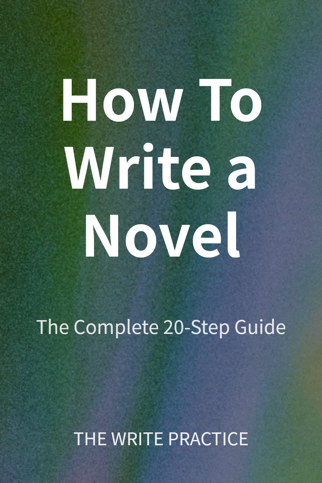How To Write a Novel cover