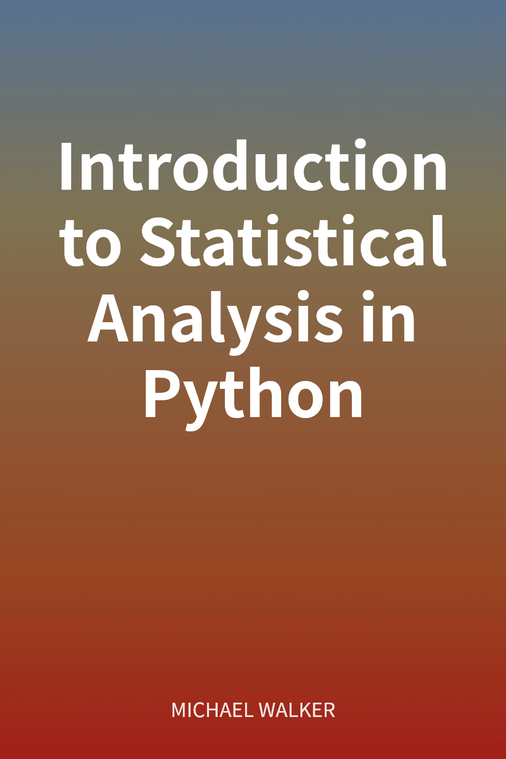 Introduction to Statistical Analysis in Python cover