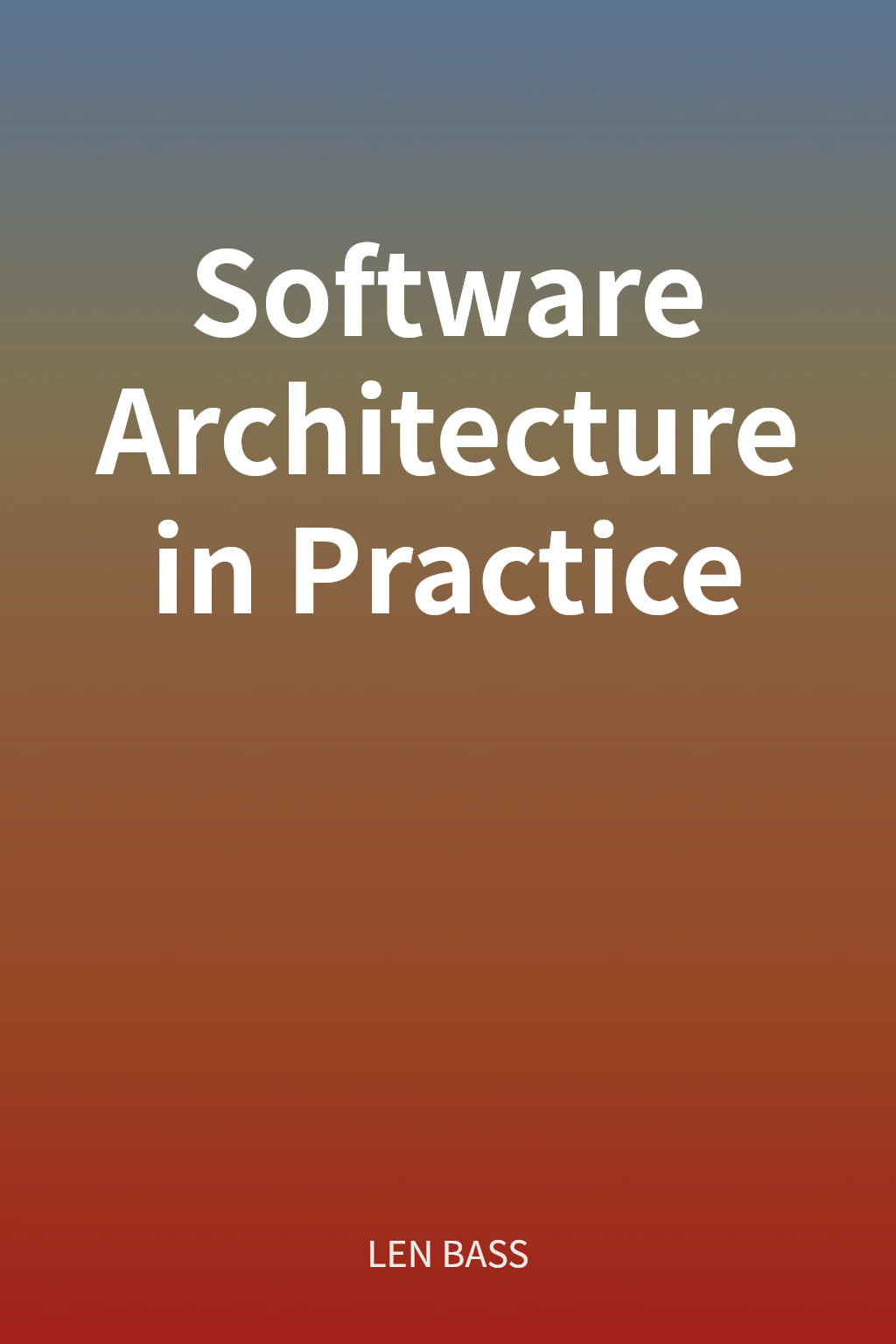 Software Architecture in Practice cover