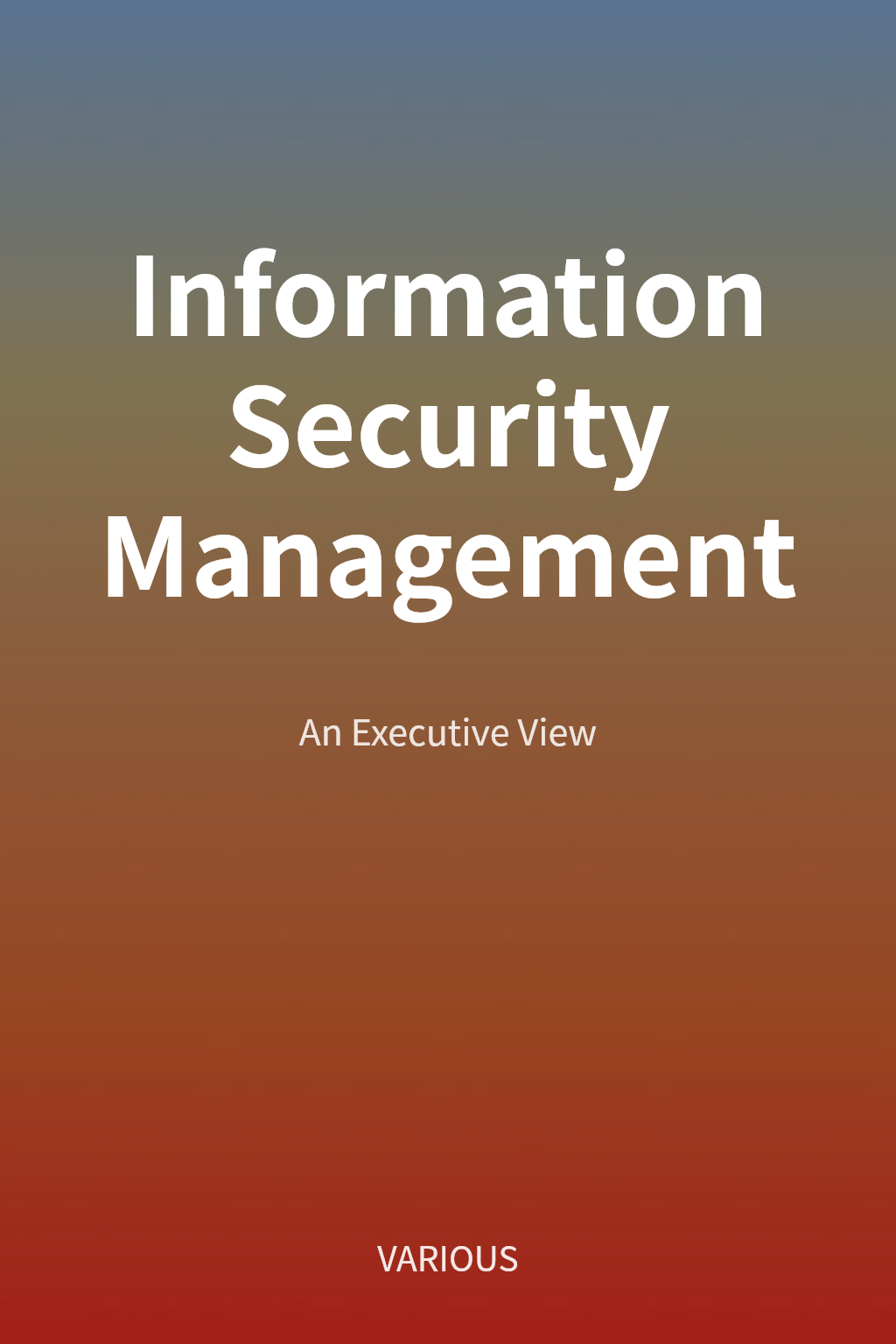 Information Security Management cover
