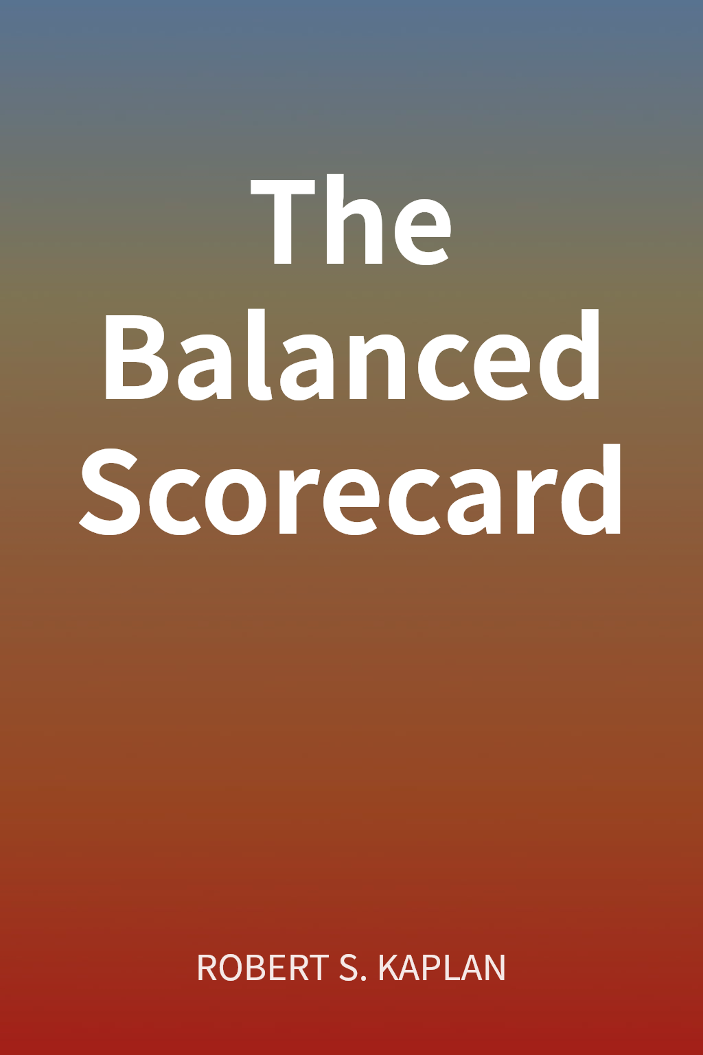 The Balanced Scorecard cover