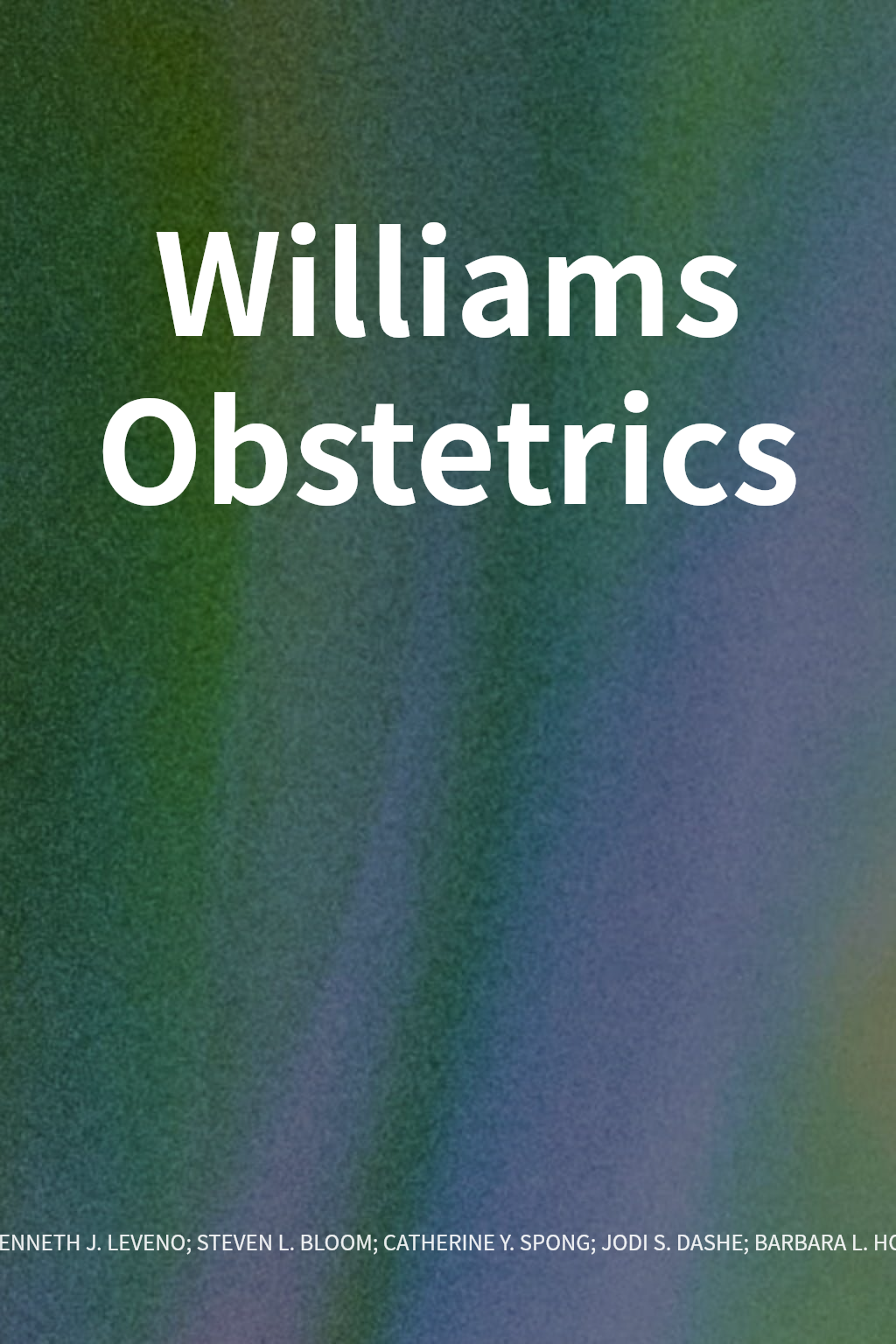 Williams Obstetrics cover