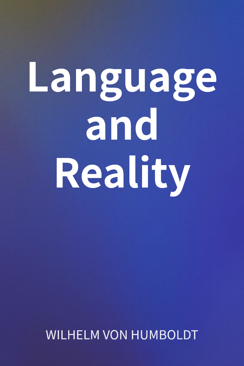 Language and Reality cover