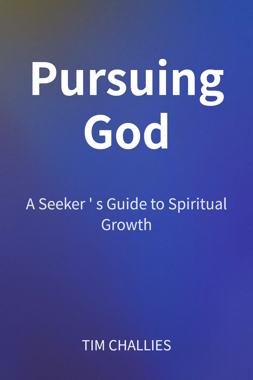 Pursuing God cover