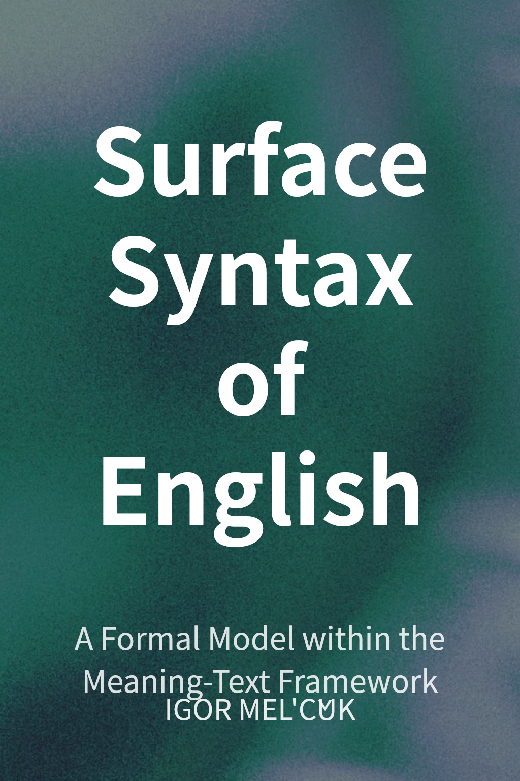 Surface Syntax of English cover