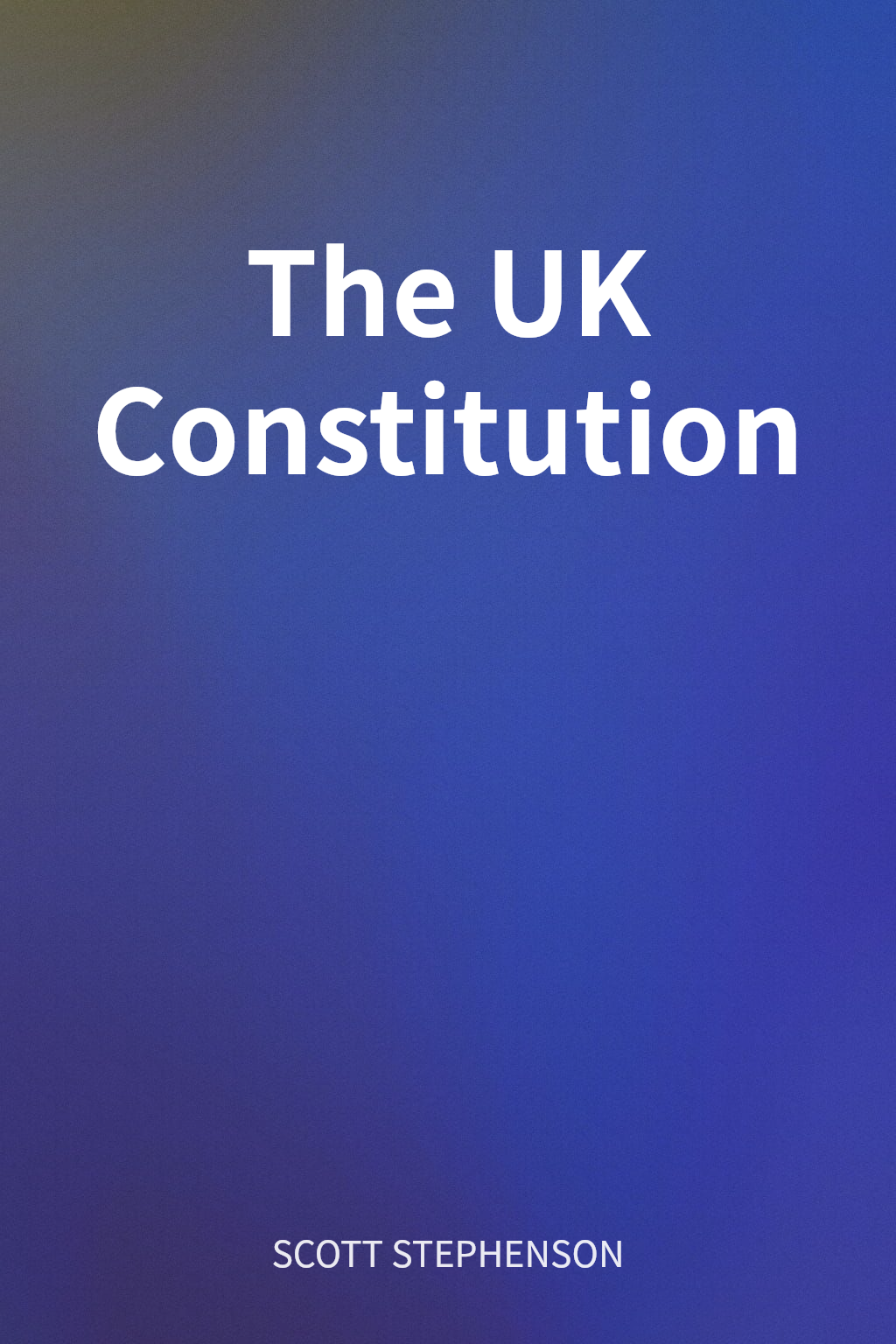 The UK Constitution cover
