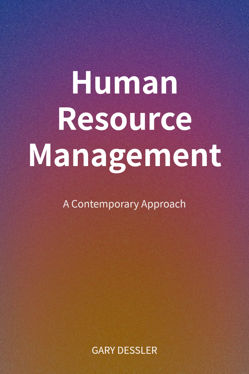 Human Resource Management cover