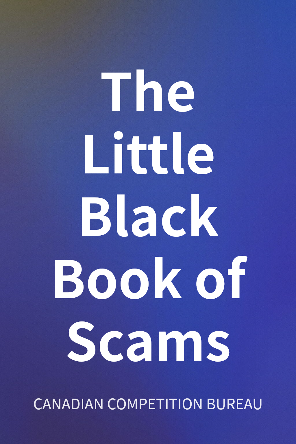 The Little Black Book of Scams cover