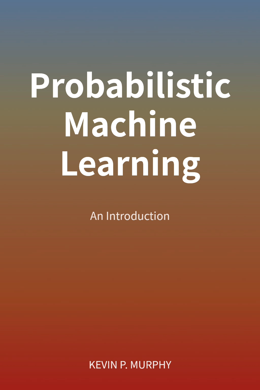 Probabilistic Machine Learning cover